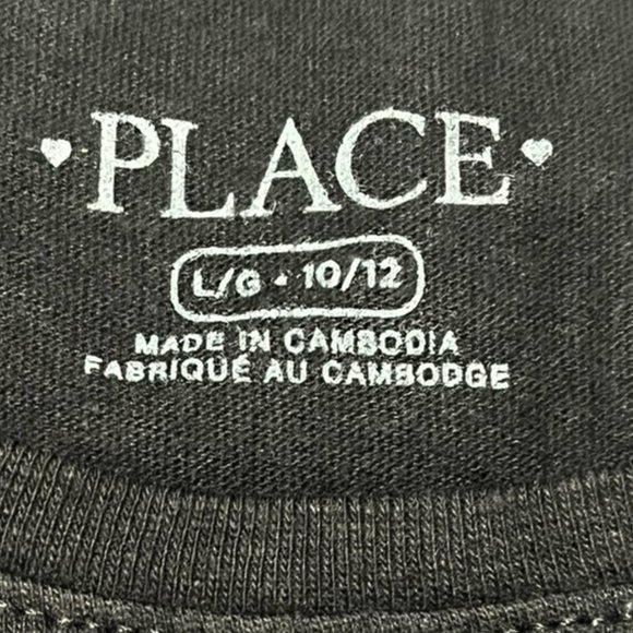 The Childrens Place Girl Level Up Gaming Graphic Tee-Black-Short Sleeve L(10/12) - Picture 3 of 4